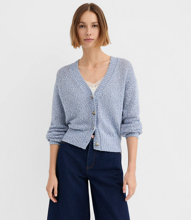 Marled V-Neck Cardigan