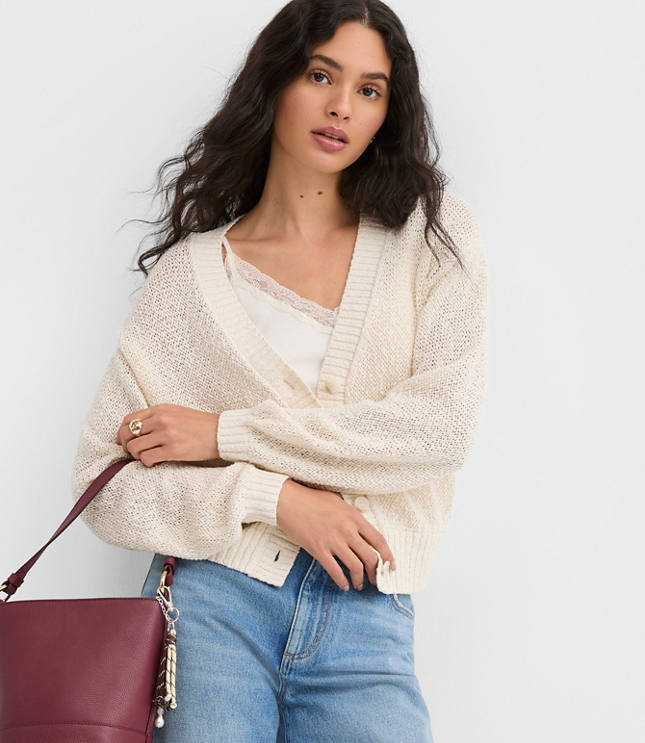 Marled V-Neck Cardigan