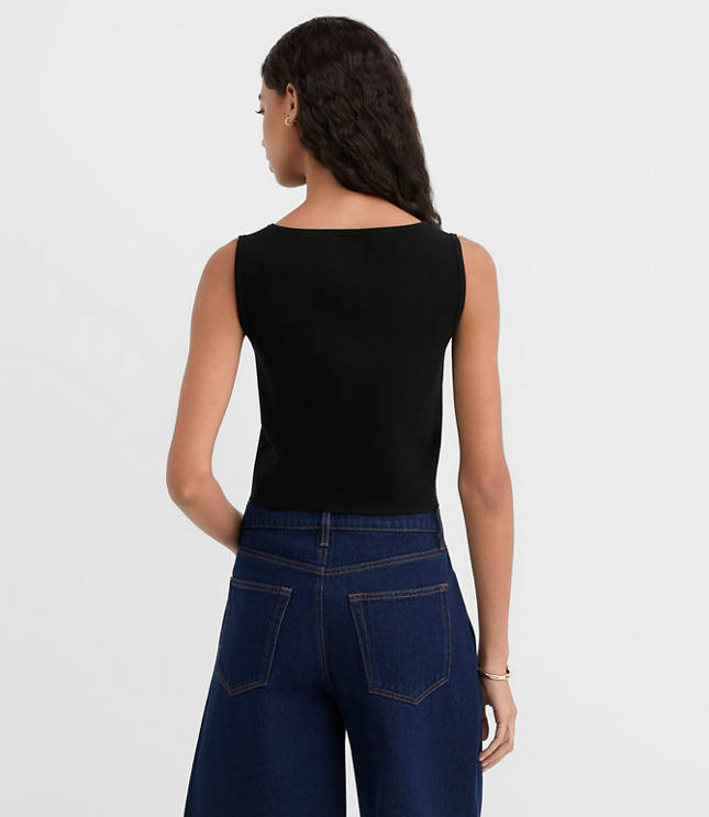 Square Neck Sweater Tank Top