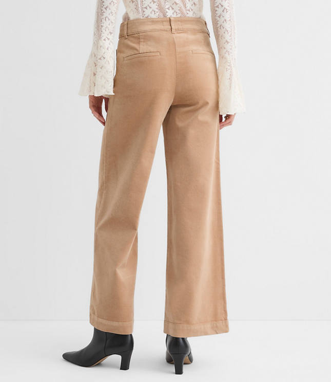 Palmer Wide Leg Pants in Stretch Velvet