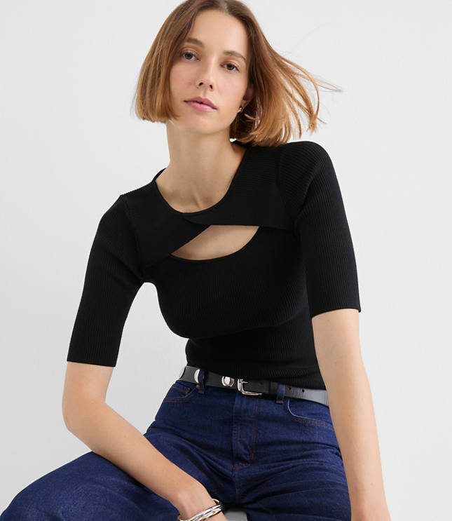 Cutout Sweater Top