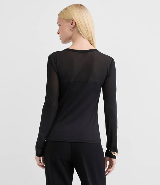 Mesh Mixed Media Top