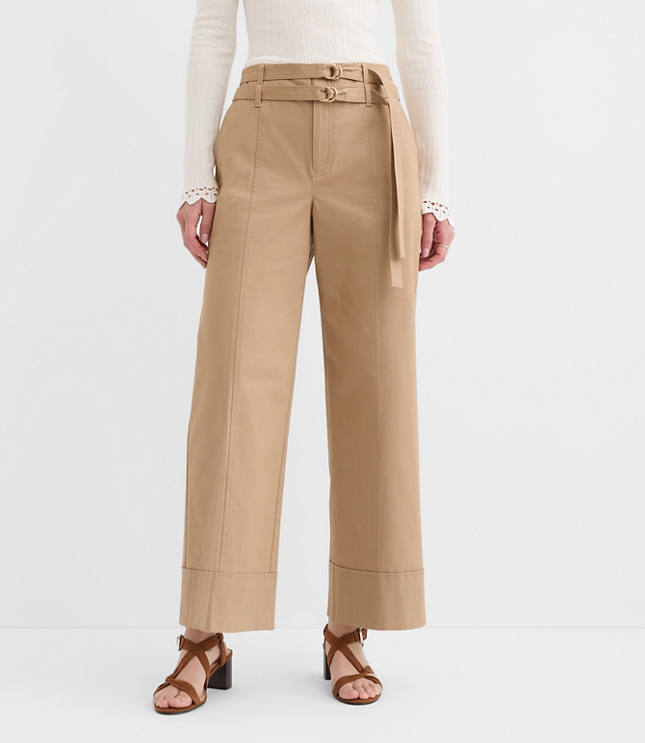 Double Belted Wide Leg Pants
