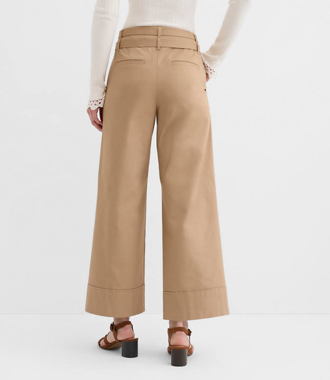 Double Belted Wide Leg Pants