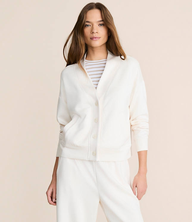 Lou & Grey Scubasoft V-Neck Pocket Cardigan