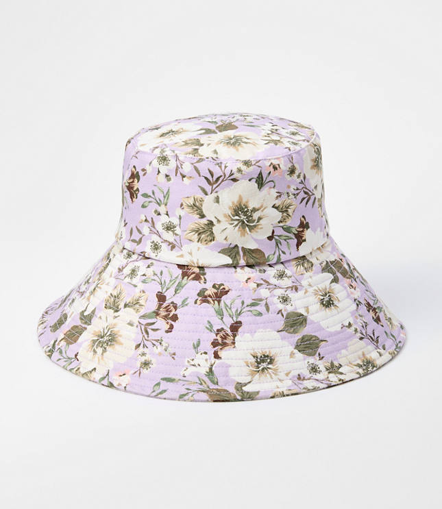 Floral Wide Brim Bucket Hat