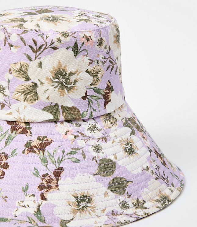 Floral Wide Brim Bucket Hat