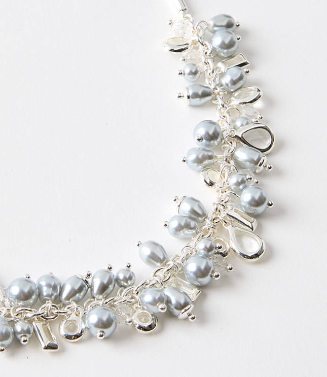 Pearlized Pull Tie Torsade Necklace
