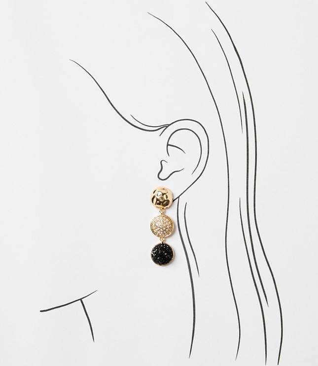 Ombre Triple Drop Earrings