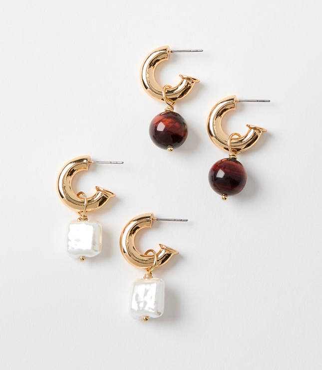 Pearlized Resin Earring Set