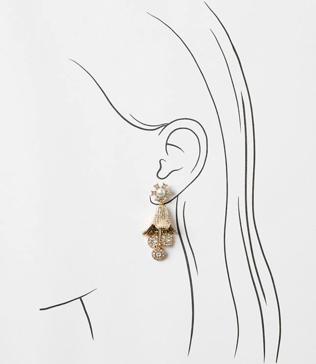 Floral Sparkle Drop Earrings