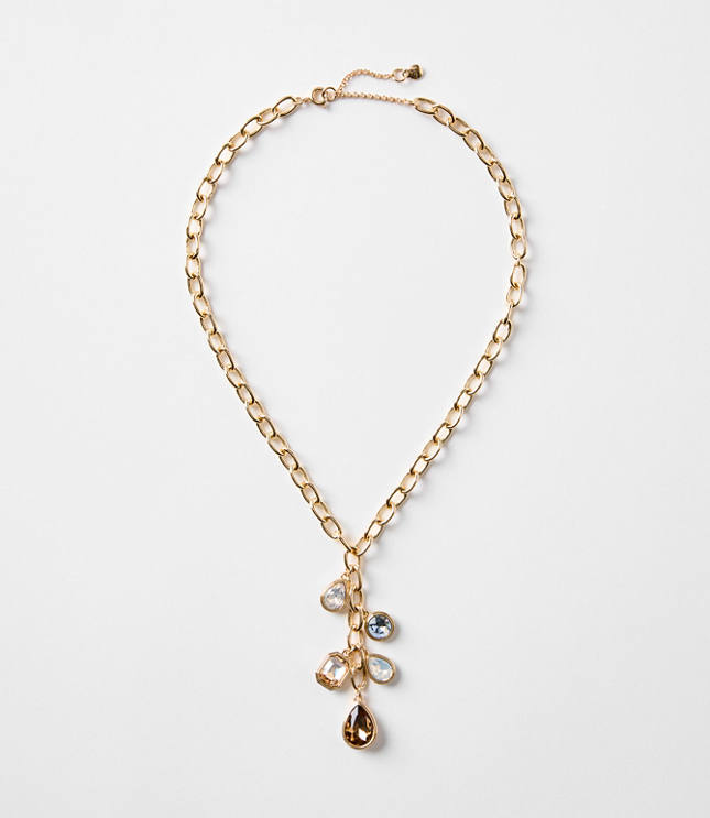 Mixed Sparkle Y Necklace