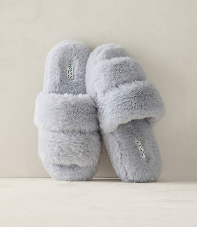 Haven Well Within Faux Fur Banded Slippers