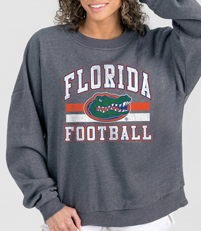 Gameday Couture Florida Gators Playmaker Premium Fleece Drop Shoulder Crew Neck Pullover