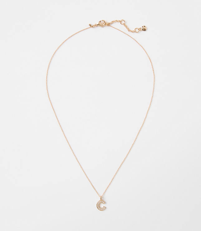 Pave Initial Necklace