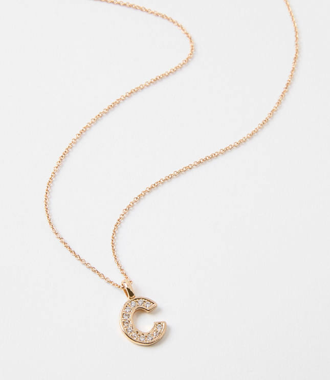Pave Initial Necklace