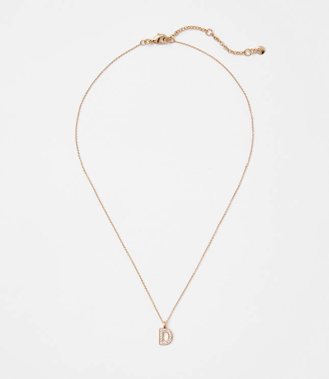 Pave Initial Necklace carousel Product Image 1