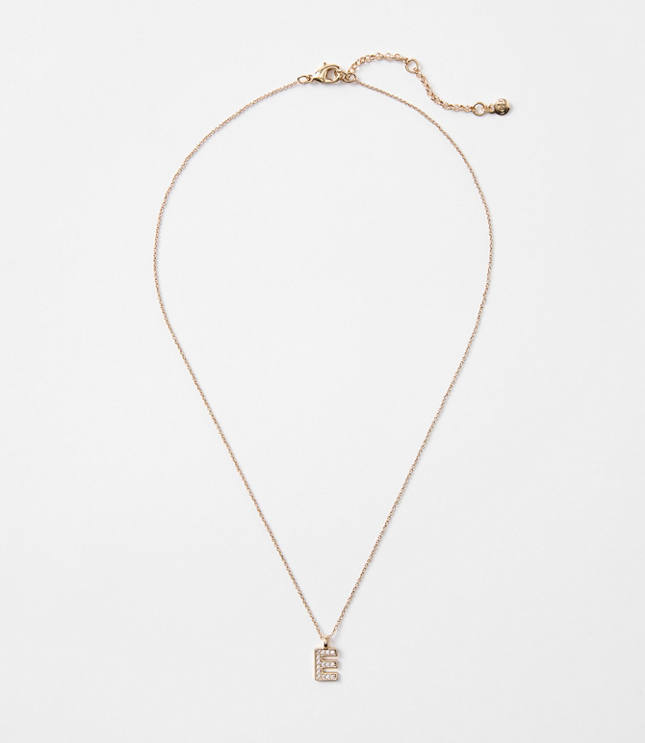 Pave Initial Necklace carousel Product Image 1