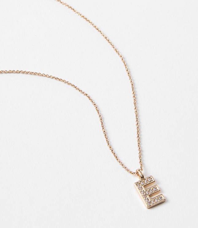 Pave Initial Necklace carousel Product Image 2