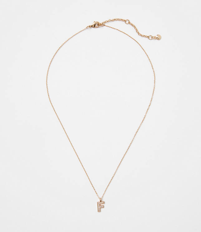Pave Initial Necklace carousel Product Image 1