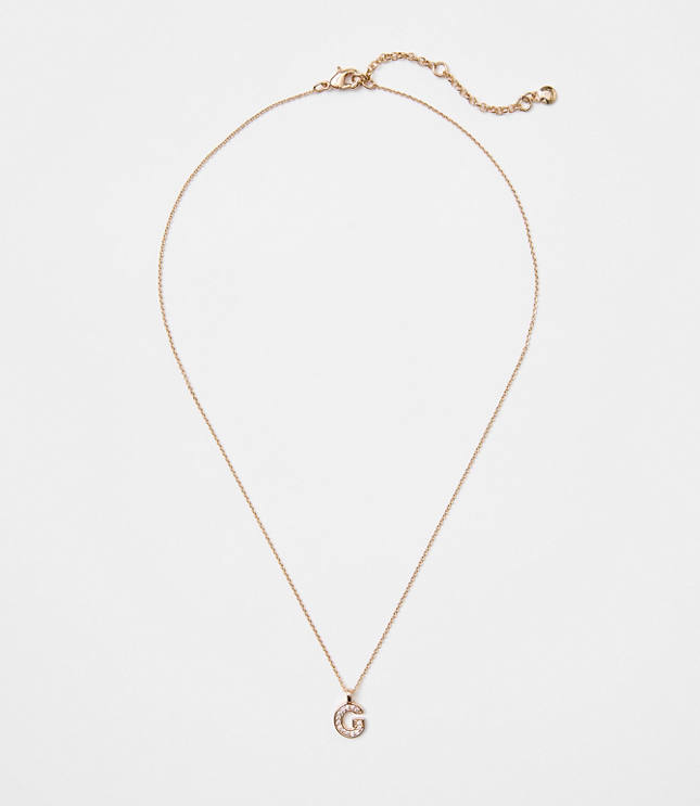 Pave Initial Necklace carousel Product Image 1