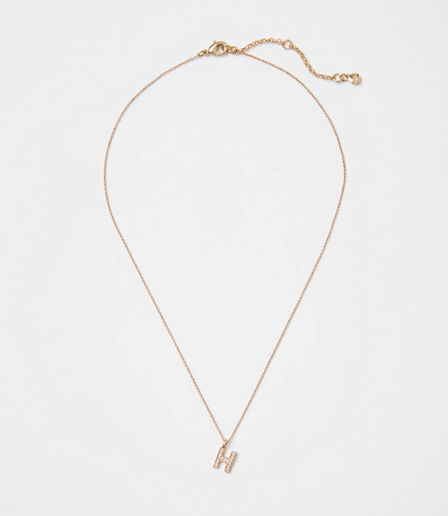 Pave Initial Necklace carousel Product Image 1