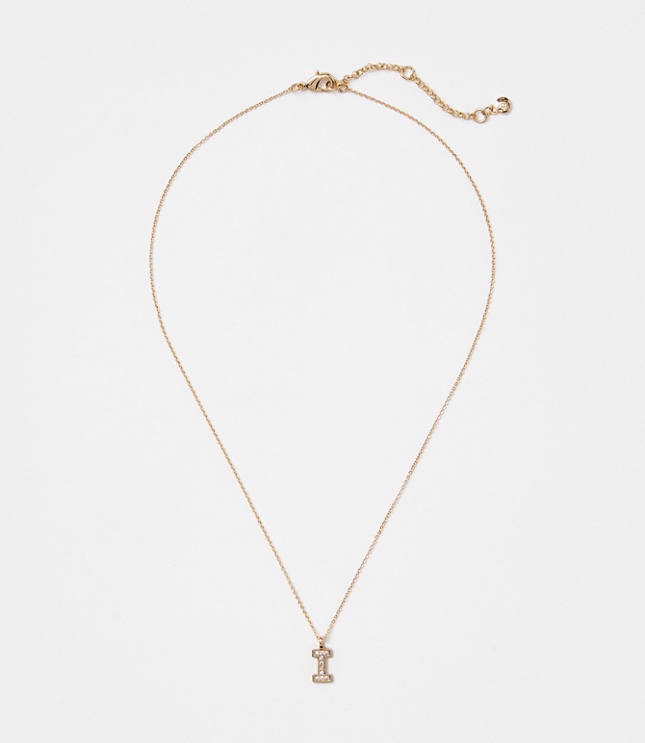Pave Initial Necklace carousel Product Image 1
