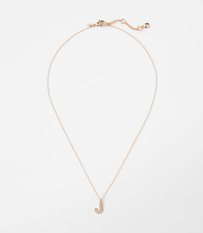 Pave Initial Necklace carousel Product Image 1