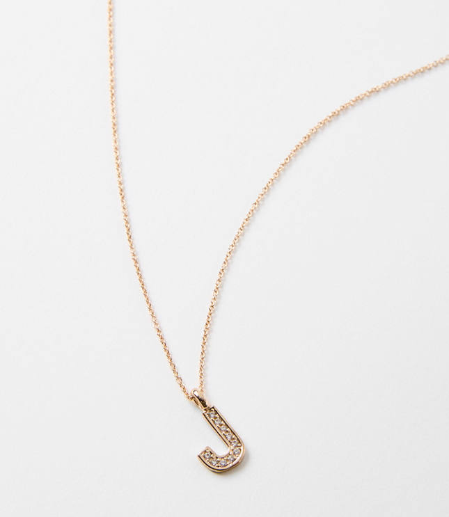 Pave Initial Necklace carousel Product Image 2