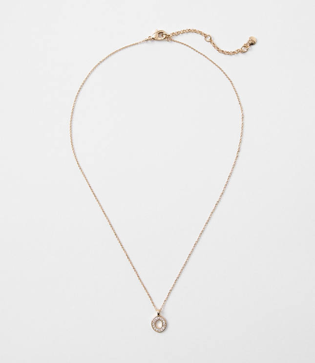 Pave Initial Necklace carousel Product Image 1