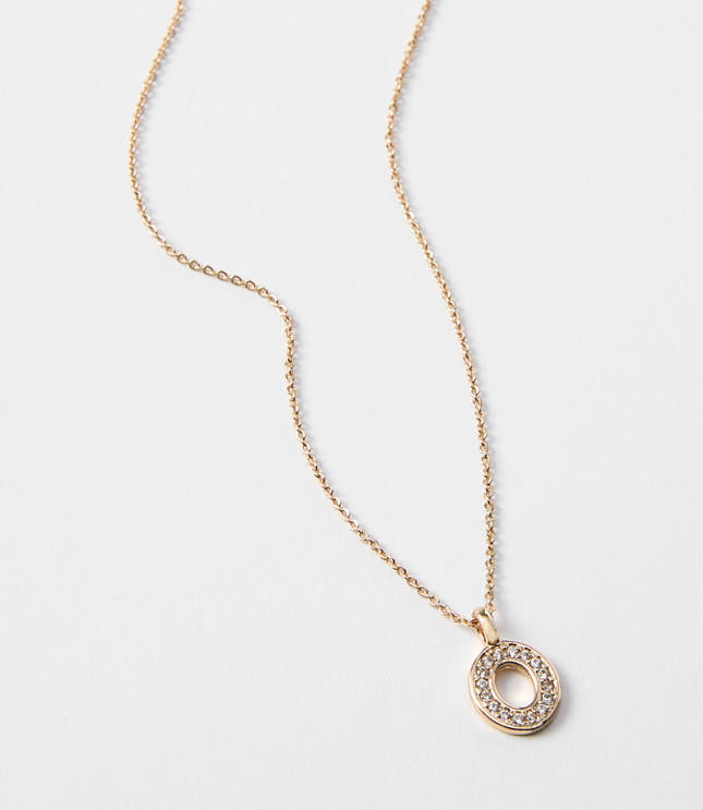Pave Initial Necklace carousel Product Image 2