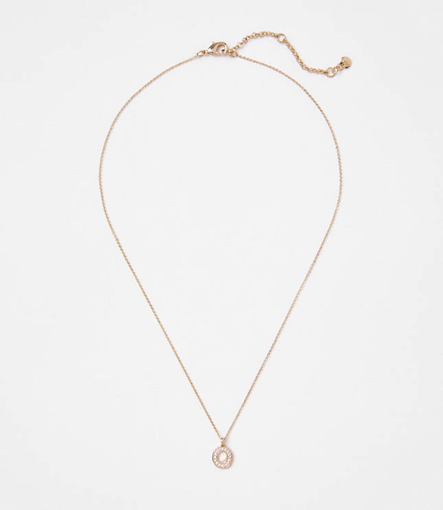 Pave Initial Necklace carousel Product Image 1