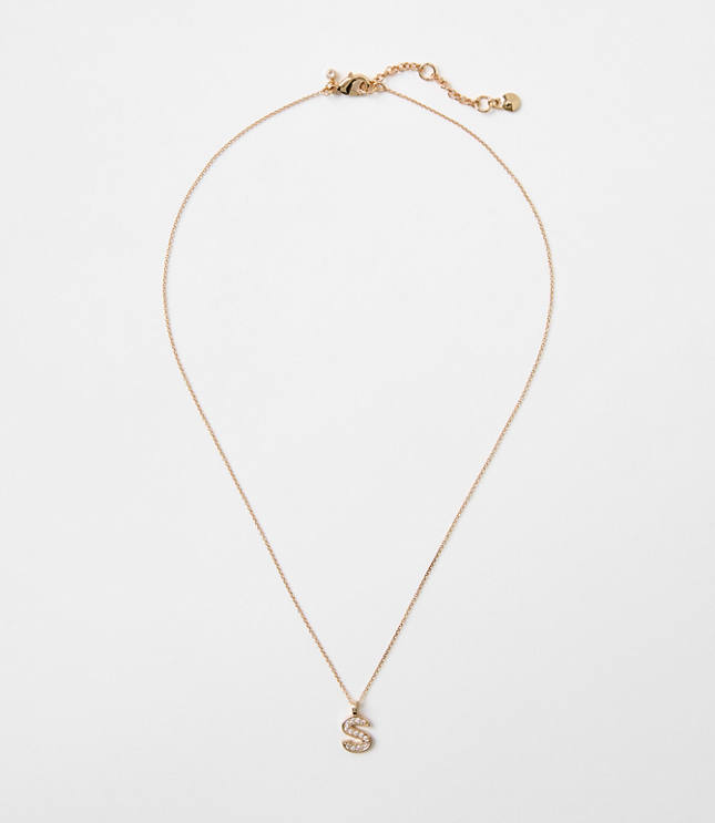 Pave Initial Necklace
