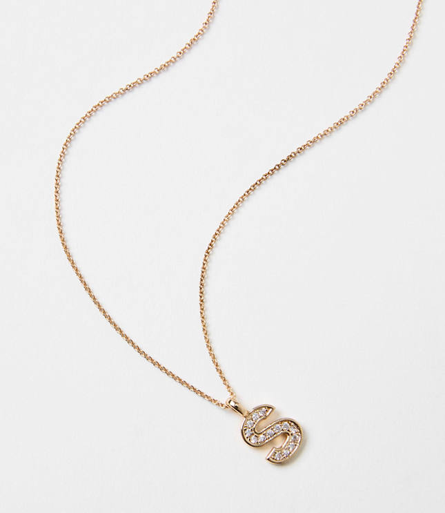 Pave Initial Necklace