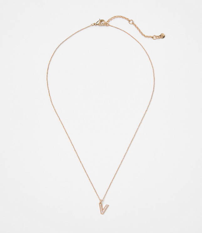 Pave Initial Necklace