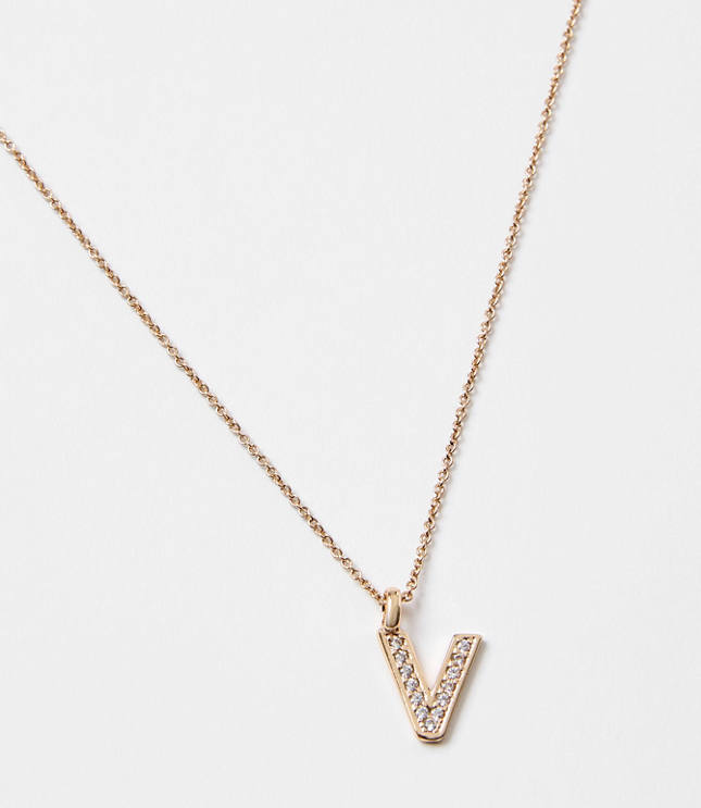 Pave Initial Necklace