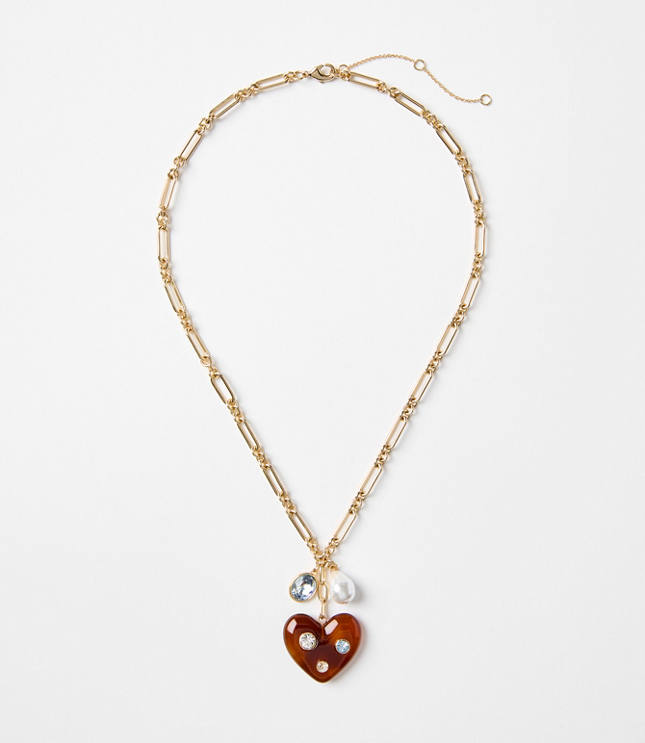 Sparkle Heart Cluster Necklace