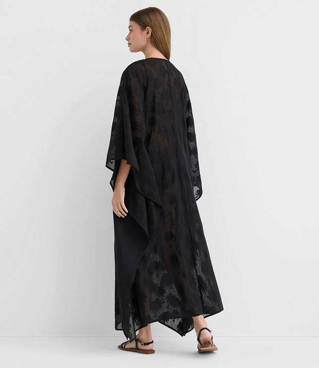 LOFT Beach Palm Mesh Maxi Swimsuit Coverup