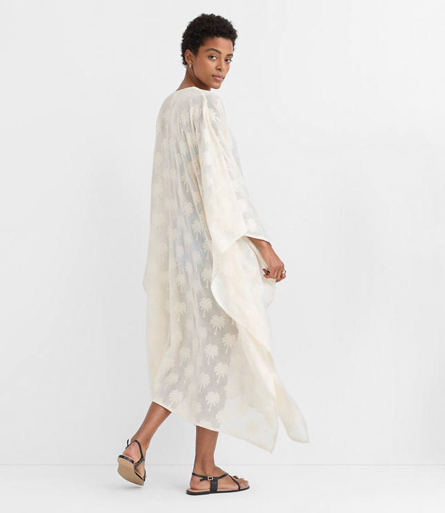 LOFT Beach Palm Mesh Maxi Swimsuit Coverup