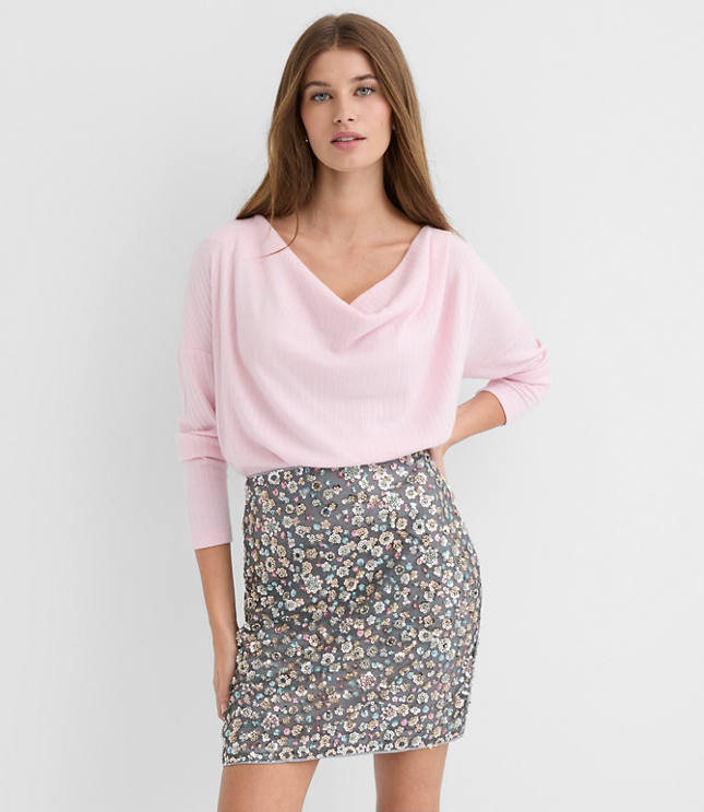 Cozy Ribbed Cowl Neck Top