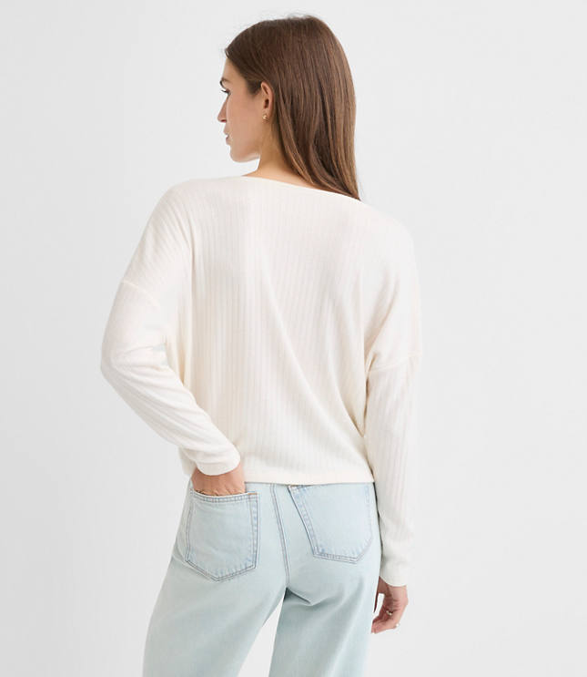 Cozy Ribbed Cowl Neck Top