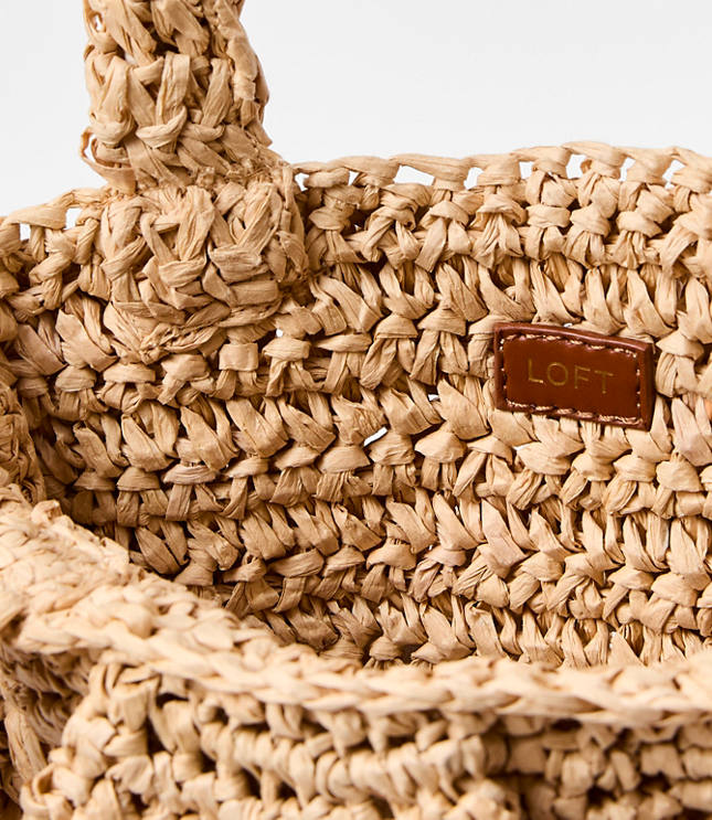 Ruffle Raffia Bag