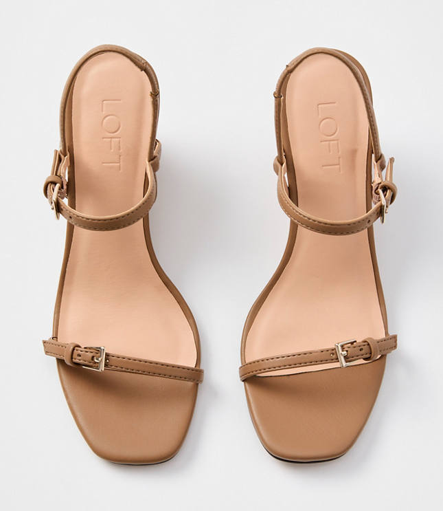 Double Buckle Wedge Sandals