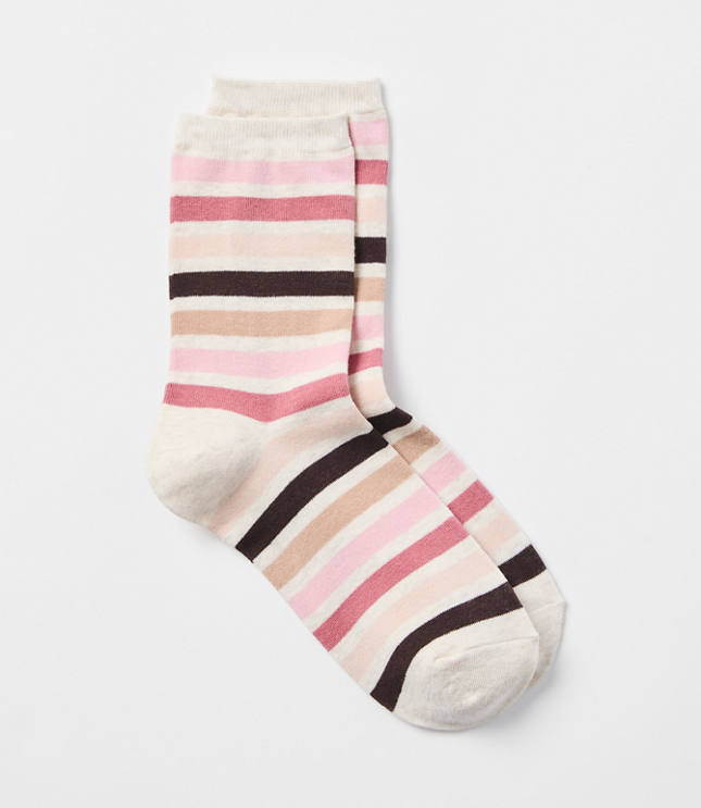 Multicolored Stripe Crew Socks