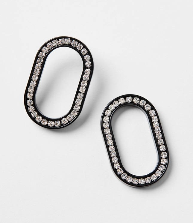 Italian Collection Open Sparkle Stud Earrings