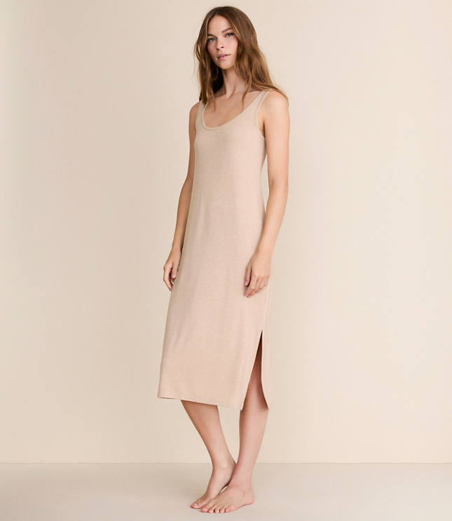 Lou & Grey Heathered Softened Modal Pajama Dress
