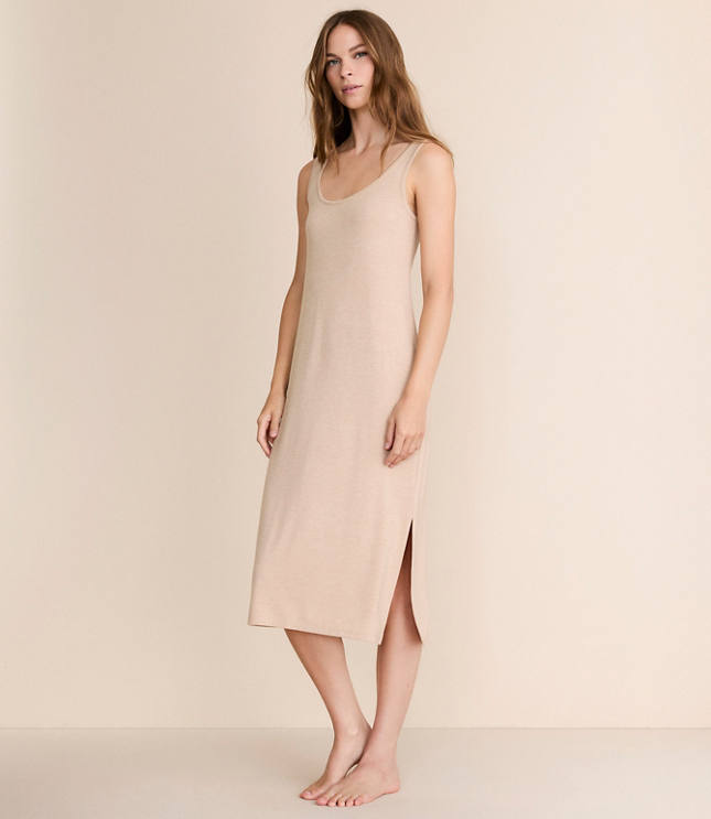 Lou & Grey Heathered Softened Modal Pajama Dress