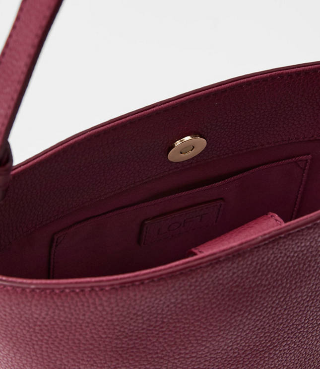 Pebbled Leather Bucket Bag