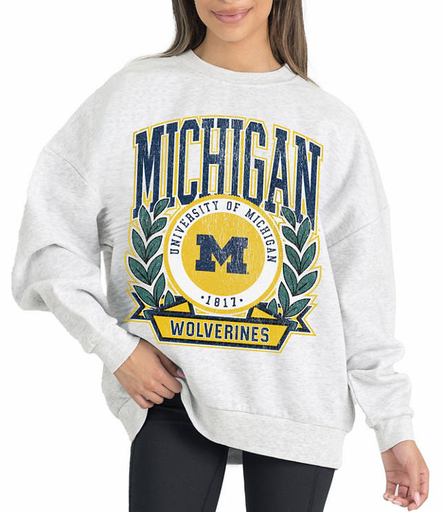 Gameday Couture Michigan Wolverines Heritage Fleece Crew Neck Pullover