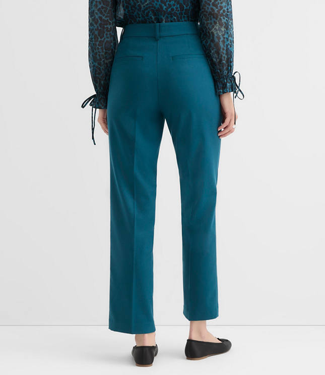 Petite Parker Straight Pants Brushed Flannel